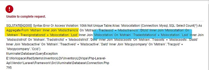 Error SQLSTATE 42000